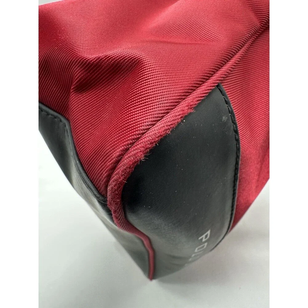 Ralph Lauren Red Polo Sport Zipper Shoulder Bag Tote Spell out 90s Red VTG Flaws